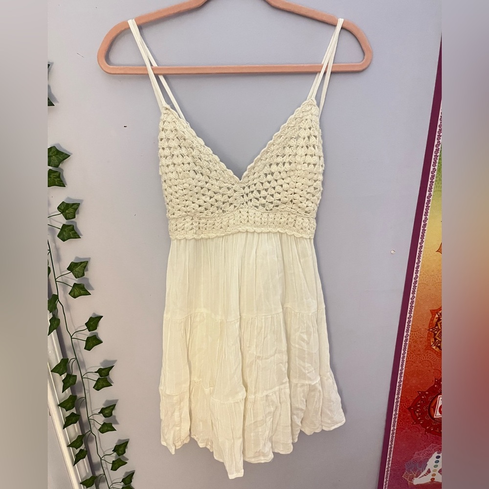 Aerie Crochet Bust Flowy Sundress